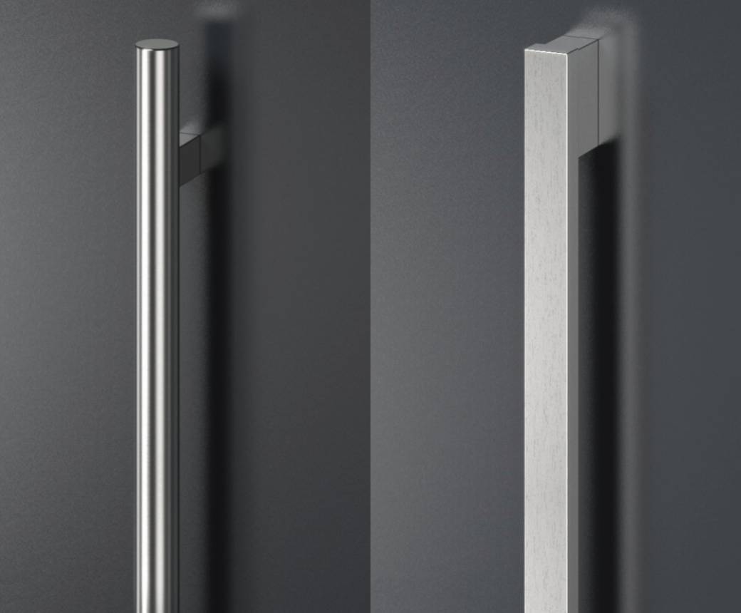 Formes de poignées rondes et rectangulaires